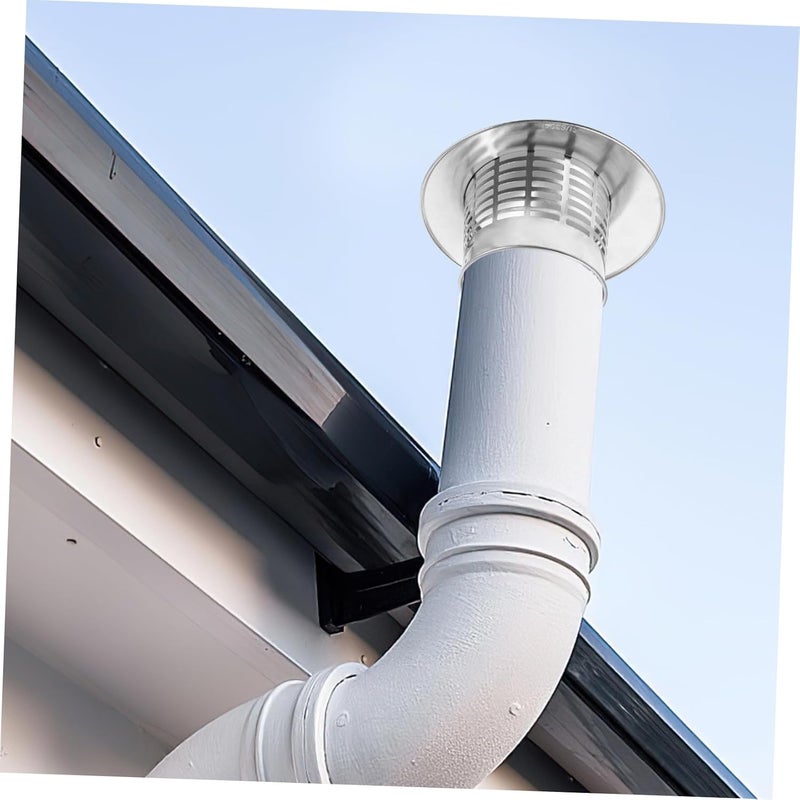 KICHOUSE Chimney Rain Cap Weatherproof Roof Ventilation Cover for Exhaust Systems Stylish Circular Design for Dirt Prevention and Odor Elimination Rainproof Protector - Image 2